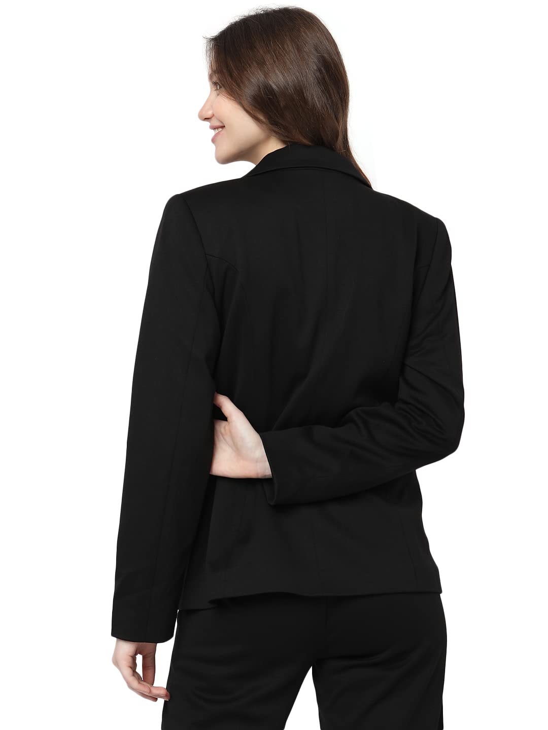 Laveena : Women Black blazer (Polyester and 20%Rayon)
